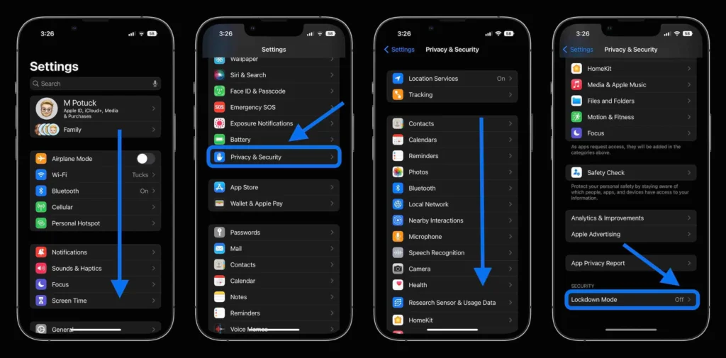 show lockdown option